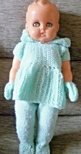 Rosebud Baby Doll with Moving Eyes Vintage 11950s?