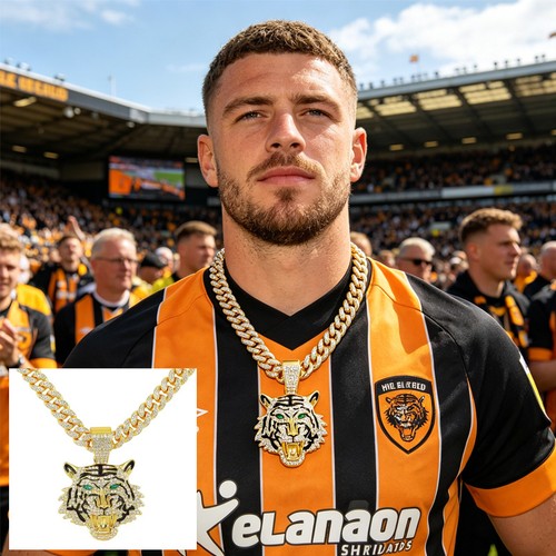 Iced out football - football, tiger