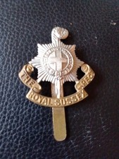 Original bi-metal Royal Sussex Regiment Cap Bage