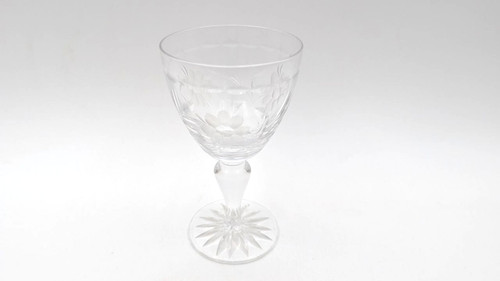 Vintage english cut glass wine - english,