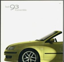 Saab 9-3 Convertible 2004-05 UK Market Sales Brochure Linear Vector Aero