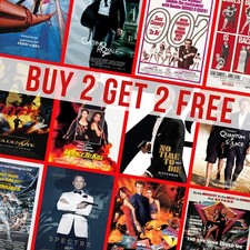 James Bond Movie Posters Classic Retro Cinema Poster Wall Art A5 A4 A3 A2