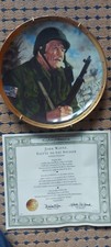 John Wayne, SALUTE TO THE SOLDIER Franklin Mint 8" War Plate With C O A 