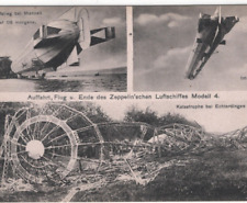 GERMANY ZEPPELIN CRASH Postcard Modell 4 Echterdingen 1908 Unused MA2103