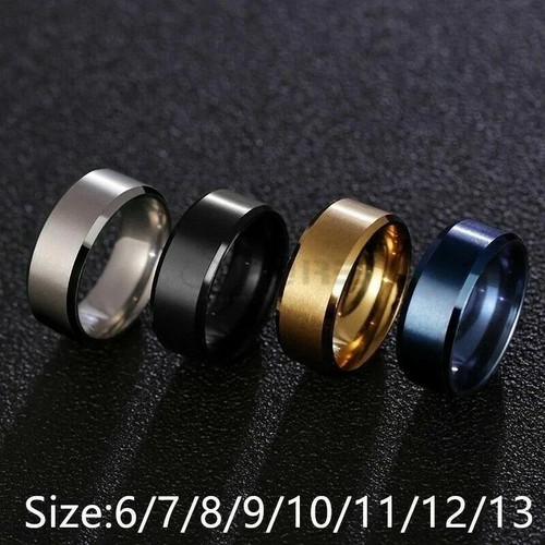 8mm stainless steel - steel, ring