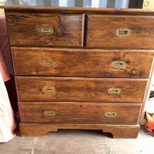 Antique teak chest drawers - antique, of