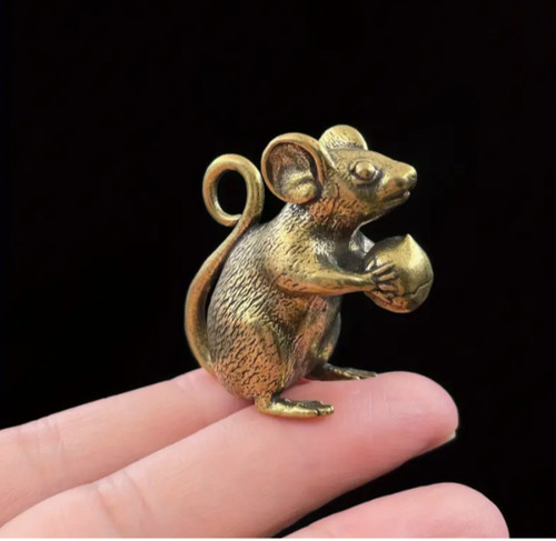 Lucky mouse with nut - mouse,