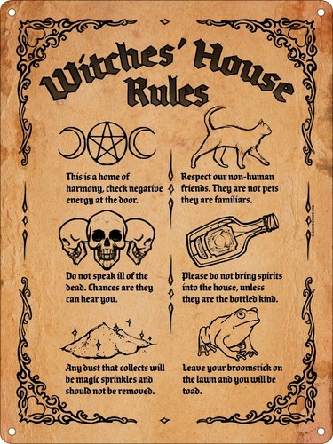 Witches house rules - mini, tin