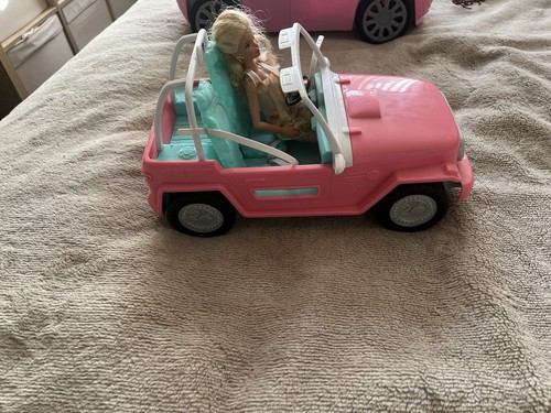 Barbie pink car - barbie,