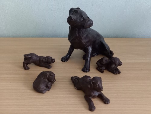 Cold cast bronze resin sitting - cold-cast,