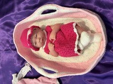 D. Berenguer La Newborn Baby Girl Doll With Carry Cot And Accessories