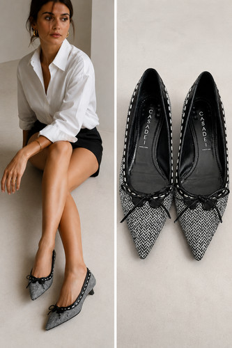 Casadei tweed kitten - kitten, heel