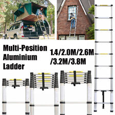 1.4-3.8M Multi-Purpose Aluminium Telescopic Ladder Heavy Duty Extendable 150KG