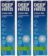 3x Deep Freeze Pain Relief Cold Gel - 35g |COOLING | SPRAINS | JOINT | MUSCLE |