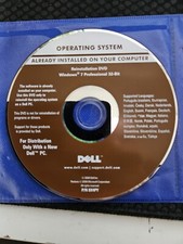 Microsoft Windows 7 Professional 32 bit  disc (Full Install ) Rare DELL DVD Coa