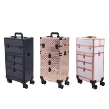Make Up Travel Storage Box Cosmetic Trolley Train Case Nail Technician Artist uk