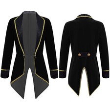 UK Kids Boys Girls Ringmaster Tuxedo Tailcoat Showman Jacket Coat Halloween
