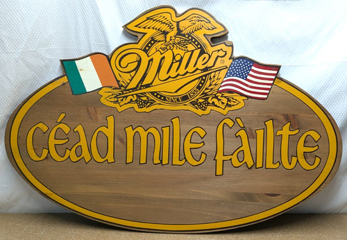 Miller beer irish wood - irish,