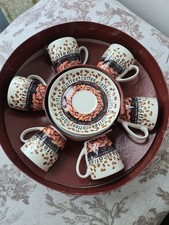Coffee Cup And Saucer Set Of x 6  For Espresso Coffee