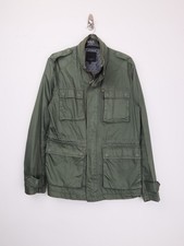 Ted Baker Military Field Jacket Size 3 Medium Khaki Green