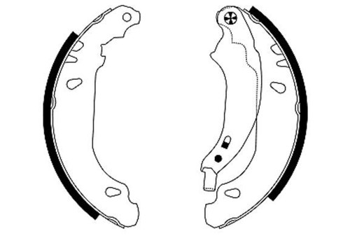 Rear brake shoe set fits - rear,