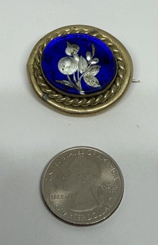 Victorian blue cobalt carved - cobalt,