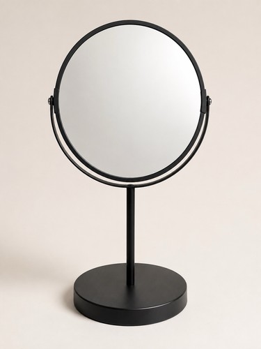 Round tabletop vanity mirror - round,