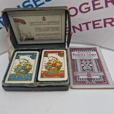 Vintage Orient Line to Australia Miniature Playing Card Box 2 Decks Incomplete