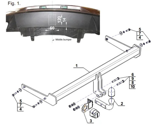 Swan neck tow - swan,
