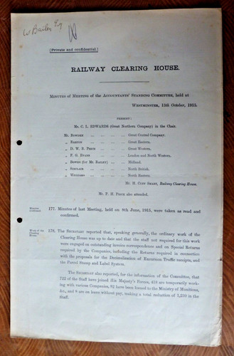 Railway clearing house - clearing,
