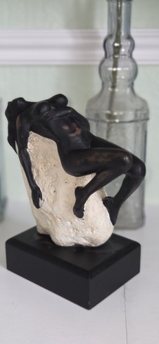 Bronzed resin nude figure - resin,