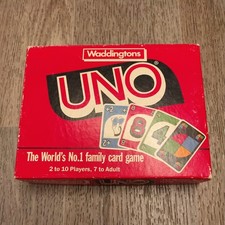 Vintage Waddingtons Uno Card Game 100% Complete Made In Great Britain 1989
