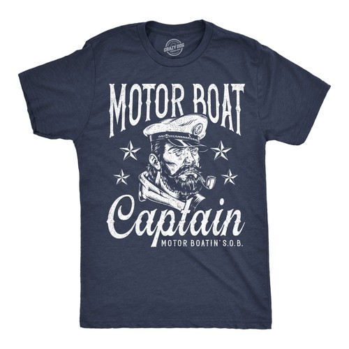 Mens funny shirts motor boat - mens,