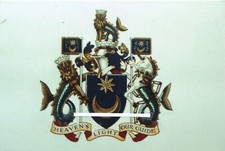106m  6x4" Bus Photo -  Portsmouth Coat of Arms as shown on the buses.