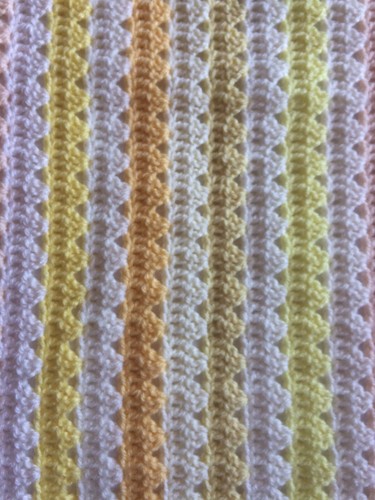 Hand crochet baby pram/cot