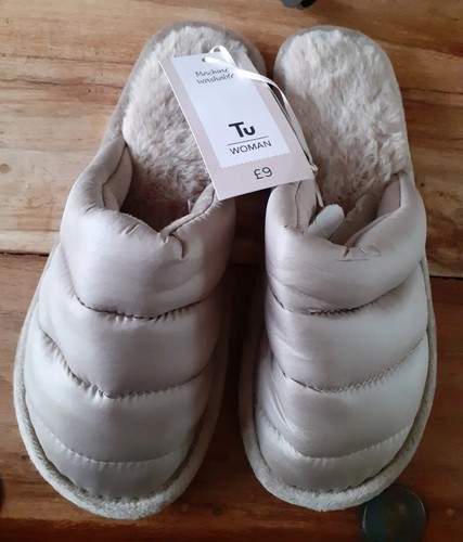 Padded closed mule slippers - padded,