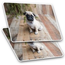 2 x Rectangle Stickers 10 cm -