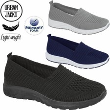 Ladies Get Fit Slip On Memory Foam Pumps Go Walking Gym Fitness Trainers Shoes