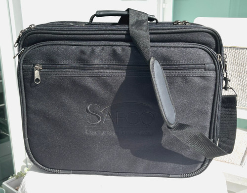 Safco black laptop shoulder - safco,
