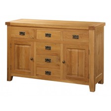 SOLID OAK SIDEBOARD 2 DOOR 6