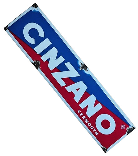 Cinzano vermouth enamel sign - vermouth,