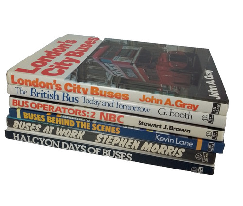 Assorted books about buses - books,