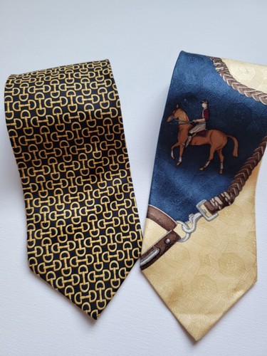 Two silk men ties horse - two,