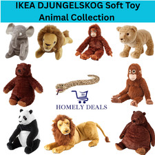 IKEA DJUNGELSKOG Soft Toy Animal Collection Elephant Lion Bear Panda Orangutan