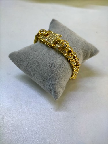 Gold iced cuban - cuban, bracelet