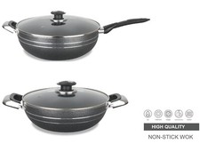 Non Stick Wok With Glass Lid