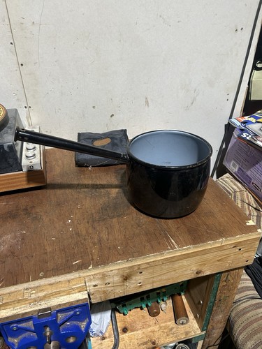Vintage black enamel - vintage,