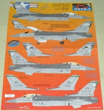 Astra Decals ASD-4809 F-16C Falcon USAFE Aviano decal in 1:48 Scale
