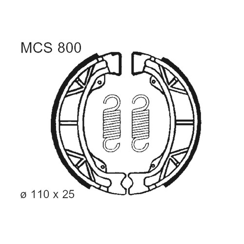Brake shoe front fits honda - brake,