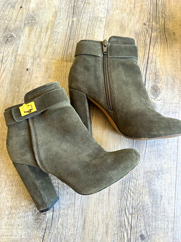 Topshop green suede - suede, ankle